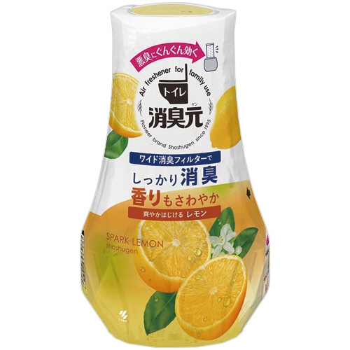 小林製薬　トイレの消臭元　爽やかはじけるレモン　４００ｍＬ　１セット（３個）