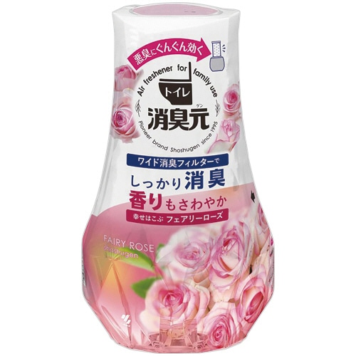 小林製薬　トイレの消臭元　幸せはこぶフェアリーローズ　４００ｍＬ　１セット（３個）