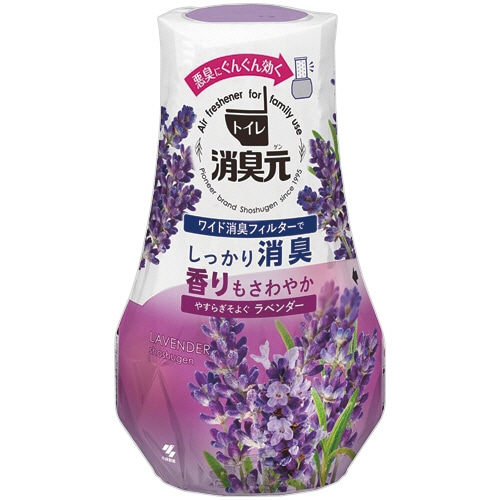 小林製薬　トイレの消臭元　やすらぎそよぐラベンダー　４００ｍＬ　１セット（３個）