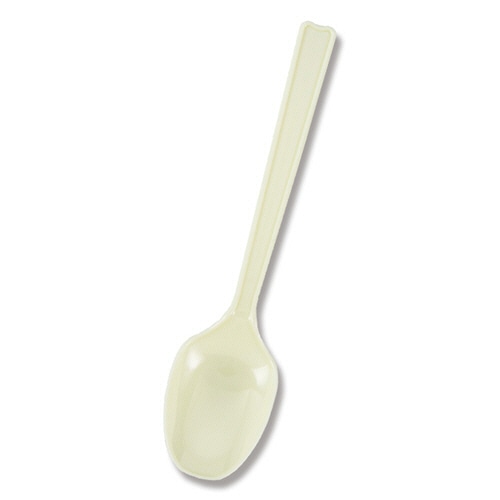 シモジマ HEIKO プラスチックスプーン 16cm アイボリー バラ #004513002 1セット(1000本:100本×10パック)