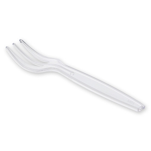 シモジマ HEIKO プラスチックフォーク 9cm 透明 バラ #004513014 1セット(1000本:100本×10パック)