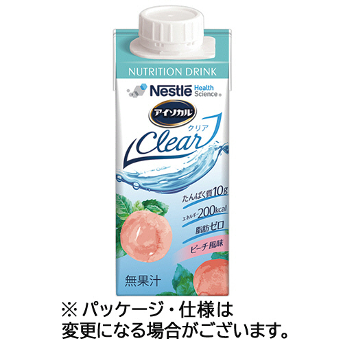 ネスレ　アイソカルクリア　ピーチ風味　２００ｍＬ　紙パック（口栓付）　１ケース（２０本）