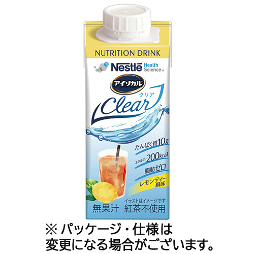 ネスレ　アイソカルクリア　レモンティー風味　２００ｍＬ　紙パック（口栓付）　１ケース（２０本）