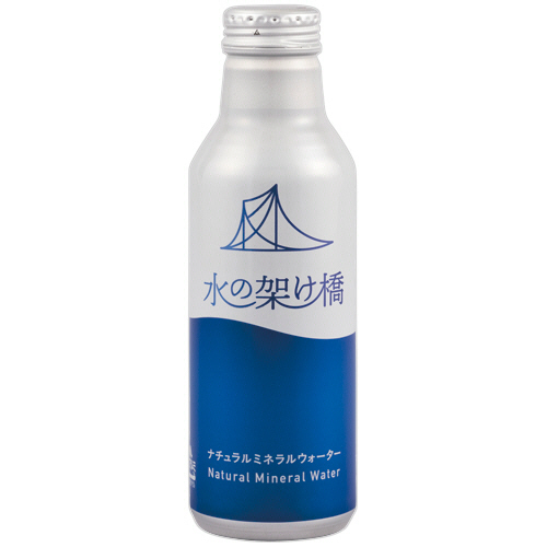ＵＡＣＪ　１２年保存　アルミボトル缶備蓄水　「水の架け橋」　５００ｍＬ　１セット（９６本：２４本×４ケース）