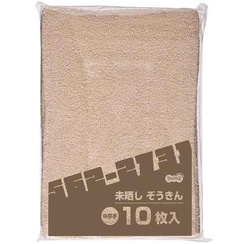 ＴＡＮＯＳＥＥ　未晒しぞうきん　中厚手　１セット（４００枚：１０枚×４０パック）