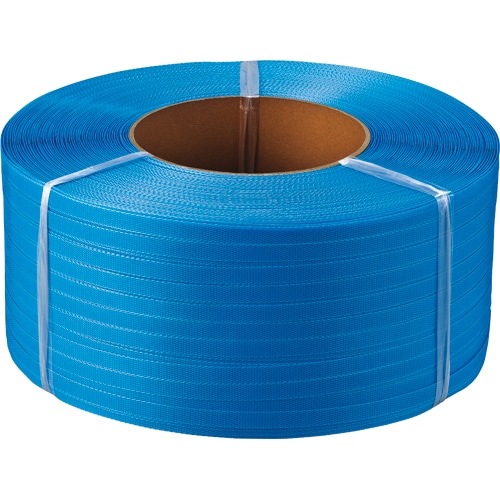 TANOSEE PPバンド 自動梱包機用 15mm×2500m 青 1セット(4巻)