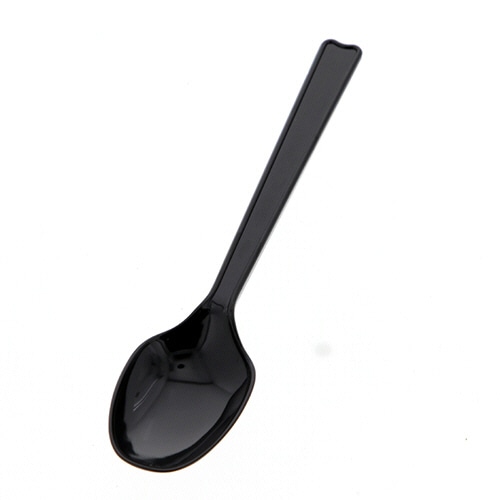 シモジマ HEIKO プラスチックスプーン 16cm 黒 単袋 #004513023 1セット(1000本:100本×10パック)