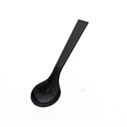 シモジマ HEIKO プラスチックスプーン 12.3cm 黒 単袋 #004513026 1セット(1000本:100本×10パック)