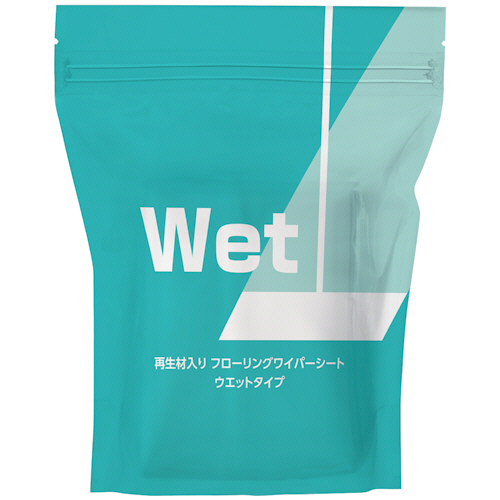ＴＡＮＯＳＥＥ　再生材入りフローリングワイパーシート　チャック袋タイプ　ウェット　１セット（９００枚：３０枚×３０パック）