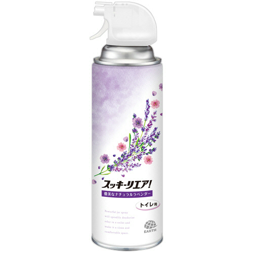 アース製薬　スッキーリエア！　トイレ用　優美なナチュラルラベンダーの香り　３５０ｍＬ　１セット（３本）