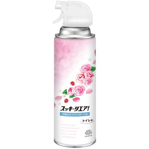 アース製薬　スッキーリエア！　トイレ用　可憐なホワイトフローラルの香り　３５０ｍＬ　１セット（３本）
