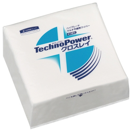 日本製紙クレシア　テクノパワー　クロスレイ　４つ折り　１セット（９００枚：５０枚×１８パック）