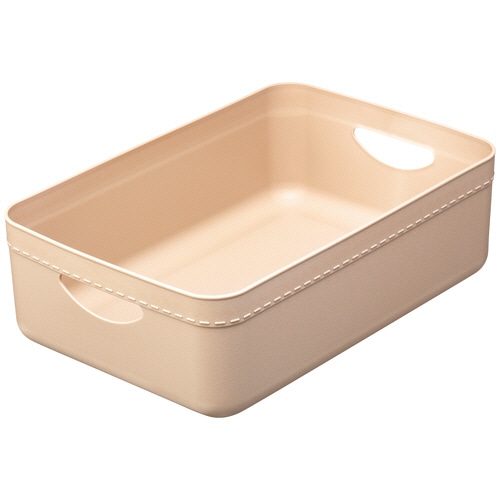 天馬 やわらか収納ケース レギュラー 浅型 ベージュ 1セット(6個)