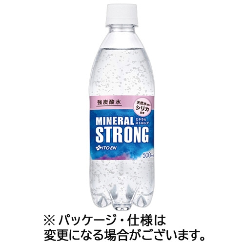 伊藤園 強炭酸水 ミネラルストロング シリカ含有 500mL ペットボトル 1ケース(24本)