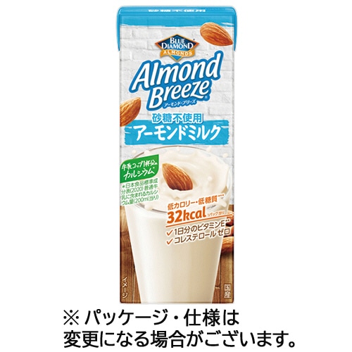 ポッカサッポロ アーモンド・ブリーズ 砂糖不使用 200ml 紙パック 1ケース(24本)
