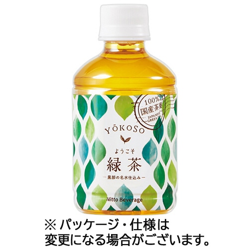 Nビバレッジ ようこそ(YOKOSO) 緑茶 280mL ペットボトル 1セット(72本:24本×3ケース)