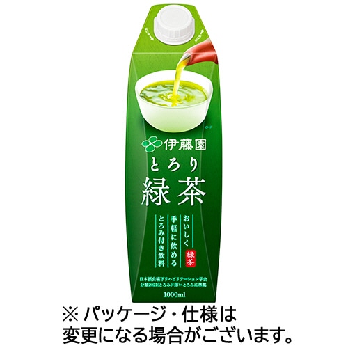 伊藤園 とろり緑茶 1000mL 紙パック(口栓付) 1ケース(6本)
