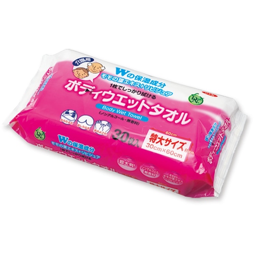 大一紙工 DN超大判ボディウエットタオル 1セット(360枚:30枚×12パック)