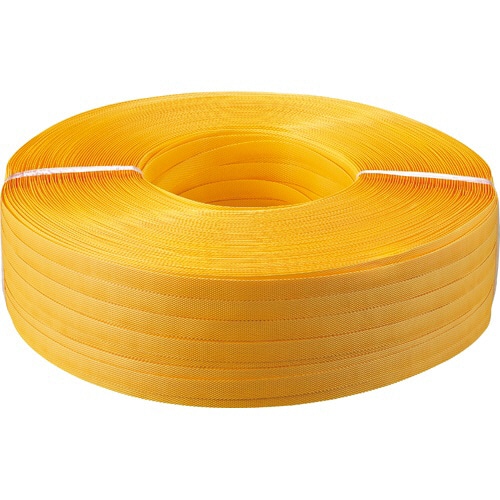 TANOSEE PPバンド 手締め用 15mm×1000m 黄 1セット(5巻)
