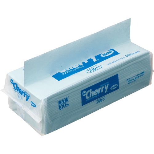 新橋製紙 ペーパータオル ニューチェリー ブルー ミニ エコノミー 200枚/パック CH2040B 1セット(40パック)