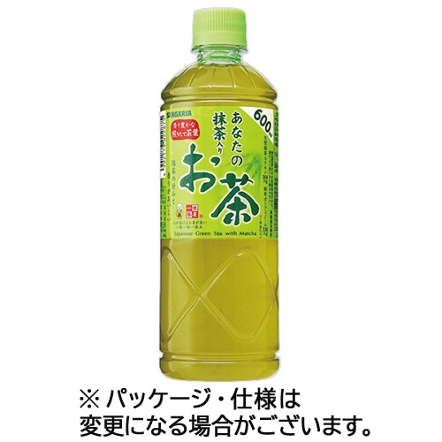 サンガリア あなたの抹茶入りお茶 600mL ペットボトル 1セット(72本:24本×3ケース)