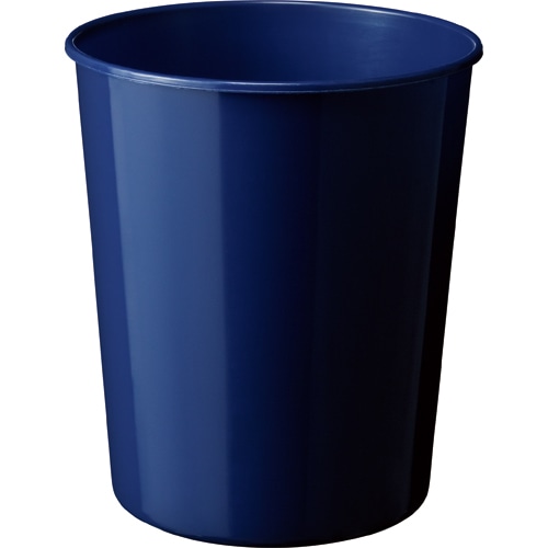 TANOSEE エコダストボックス 丸型 S 7.4L ダークブルー 1セット(5個)