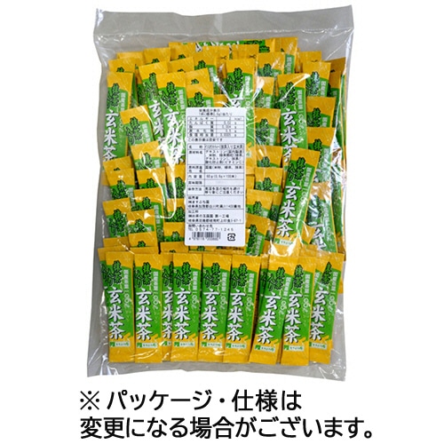 ますぶち園 インスタント抹茶入り玄米茶スティック 1セット(300本:100本×3袋)