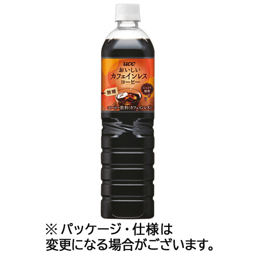 ＵＣＣ　おいしいカフェインレスコーヒー　無糖　９００ｍＬ　ペットボトル　１ケース（１２本）