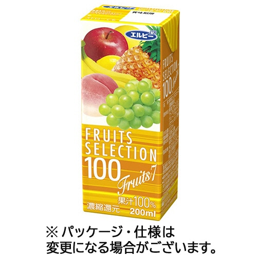 エルビー フルーツセレクション フルーツセブン100 200ml 紙パック 1セット(72本:24本×3ケース)