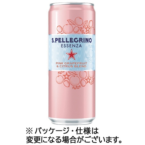 サンペレグリノ エッセンザ ピンクグレープフルーツ&シトラス 330ml 缶 1セット(48本:24本×2ケース)