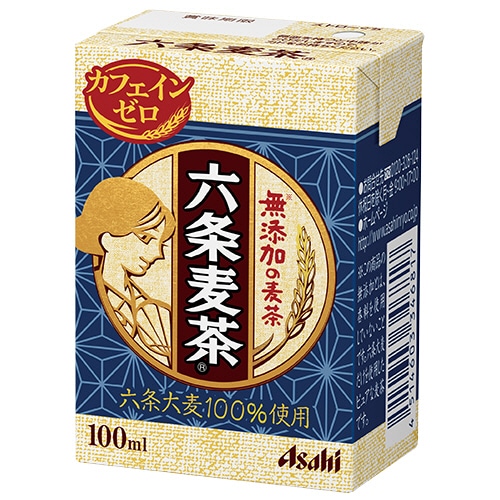 アサヒ飲料 六条麦茶 100ml 紙パック 1セット(18本)