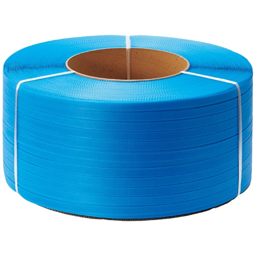 TANOSEE PPバンド 自動梱包機用 15mm×2500m 青 1セット(4巻)