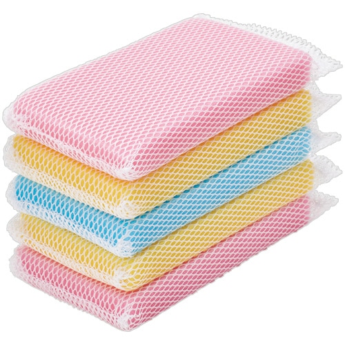 TANOSEE キッチンスポンジ抗菌タイプ ネット 1セット(50個:10個×5パック)