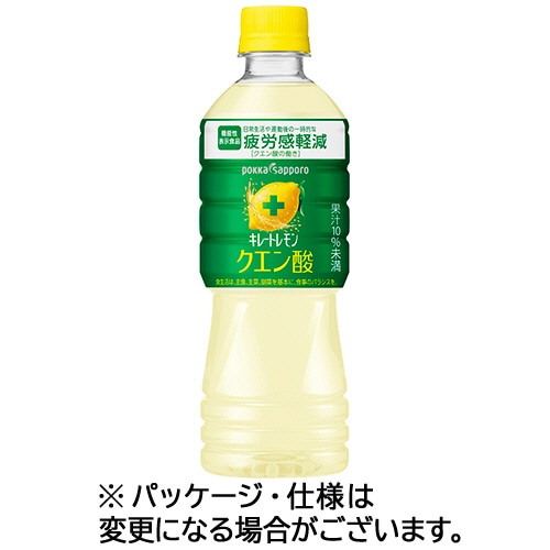 ポッカサッポロ　キレートレモン　クエン酸　５２５ｍＬ　ペットボトル　１セット（４８本：２４本×２ケース）