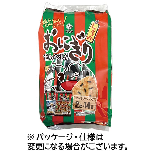 マスヤ　おにぎりせんべい　ファミリーパック　１セット（３９２枚：２８枚×１４パック）