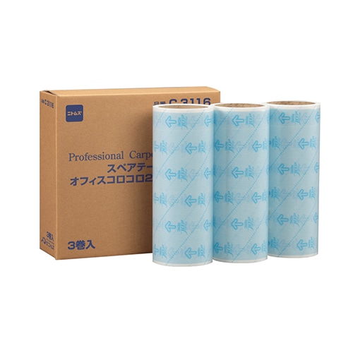 ニトムズ オフィスコロコロ フロアクリン240 スペアテープ 幅240mm×40周巻 C3116 1セット(30巻:3巻×10パック)