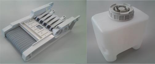 交換用給水タンクとベルトコンベアユニット