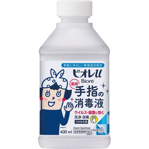 花王　ビオレｕ　手指の消毒液　つけかえ用　４００ｍＬ　１本